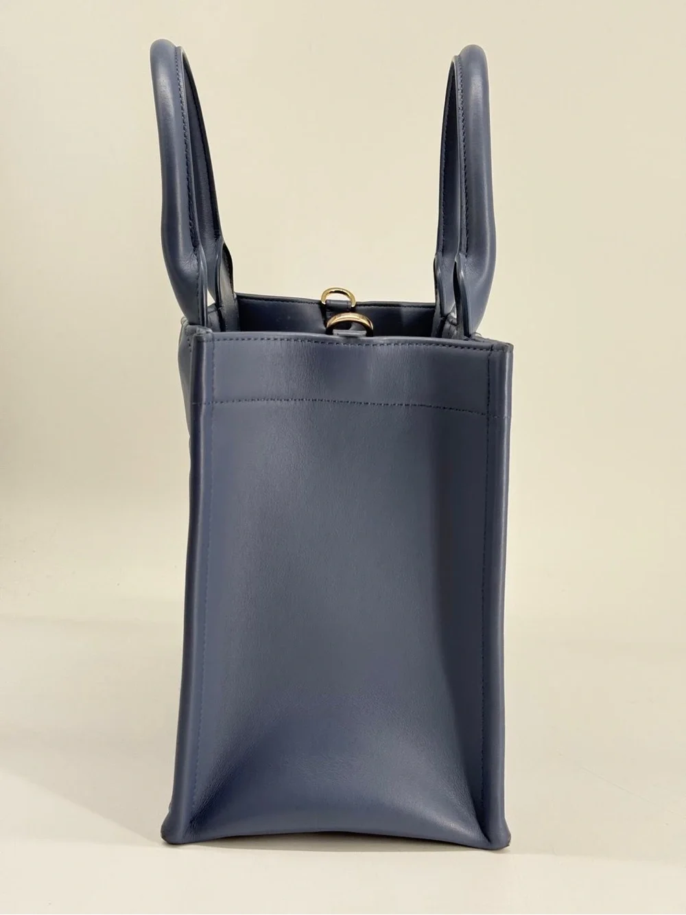 Dior Small Dior Book Tote Blue Macrocannage Leather Bag